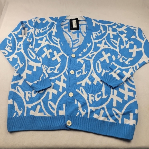 NWT Boohoo Man official face oversized cardigan - Picture 4 of 8